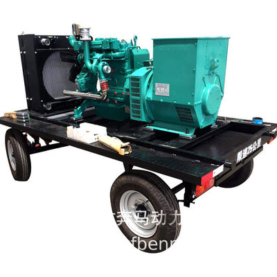 Generatore diesel Weichai da 1500 giri al minuto da 100 kW con sistema di raffreddamento ad acqua e rimorchio mobile