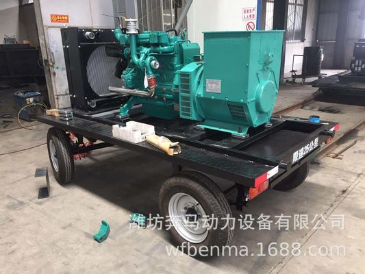 Generatore diesel Weichai da 1500 giri al minuto da 100 kW con sistema di raffreddamento ad acqua e rimorchio mobile