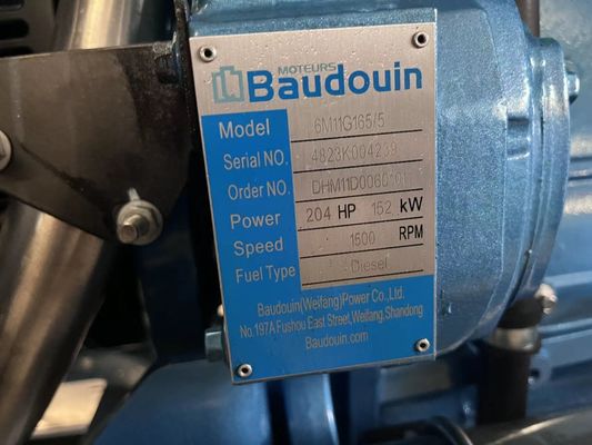 Set di generatori diesel Boduan della serie Weichai da 150 KVA certificati ISO9001 per l'alimentazione di riserva di grandi scuole