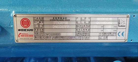 Potente generatore diesel Weichai da 625 KVA per l'alimentazione di emergenza nelle scuole